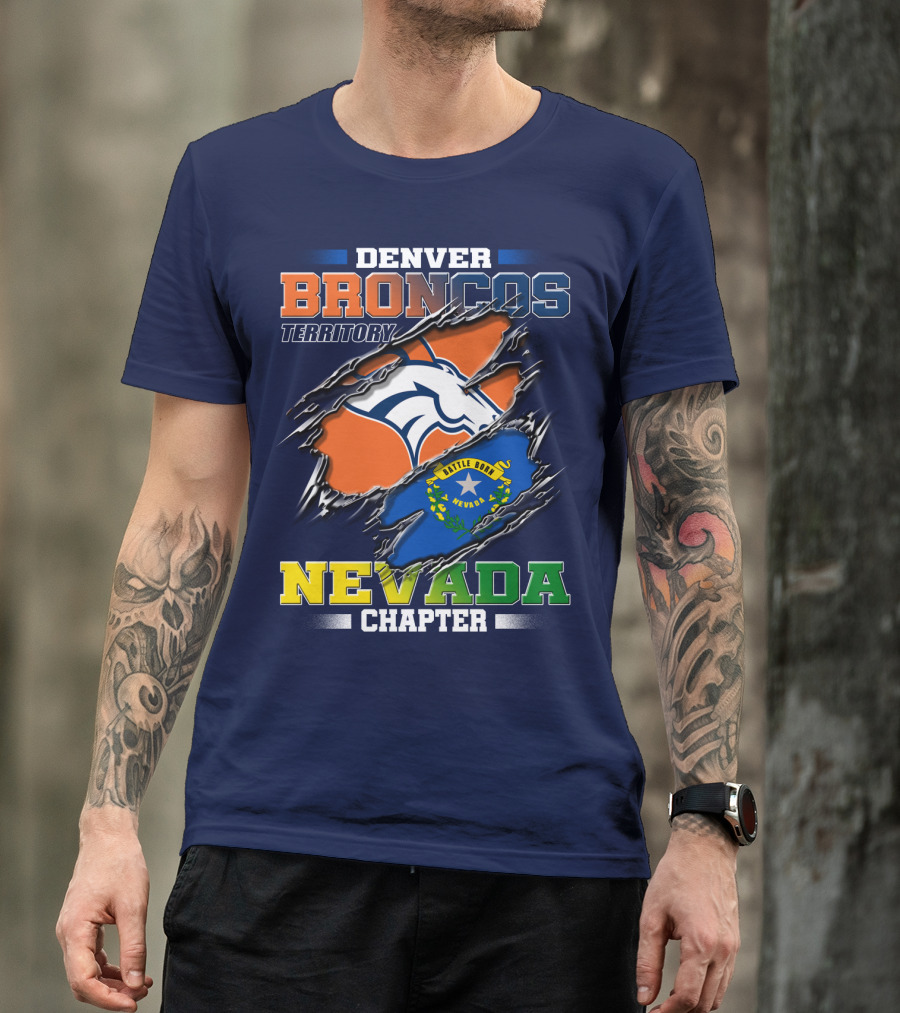 Denver Broncos Territory Nevada Chapter Battle Born T-Shirt