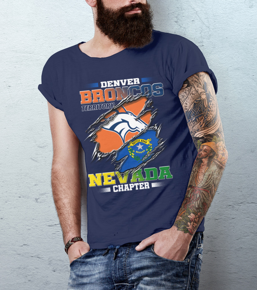 Denver Broncos Territory Nevada Chapter Battle Born T-Shirt