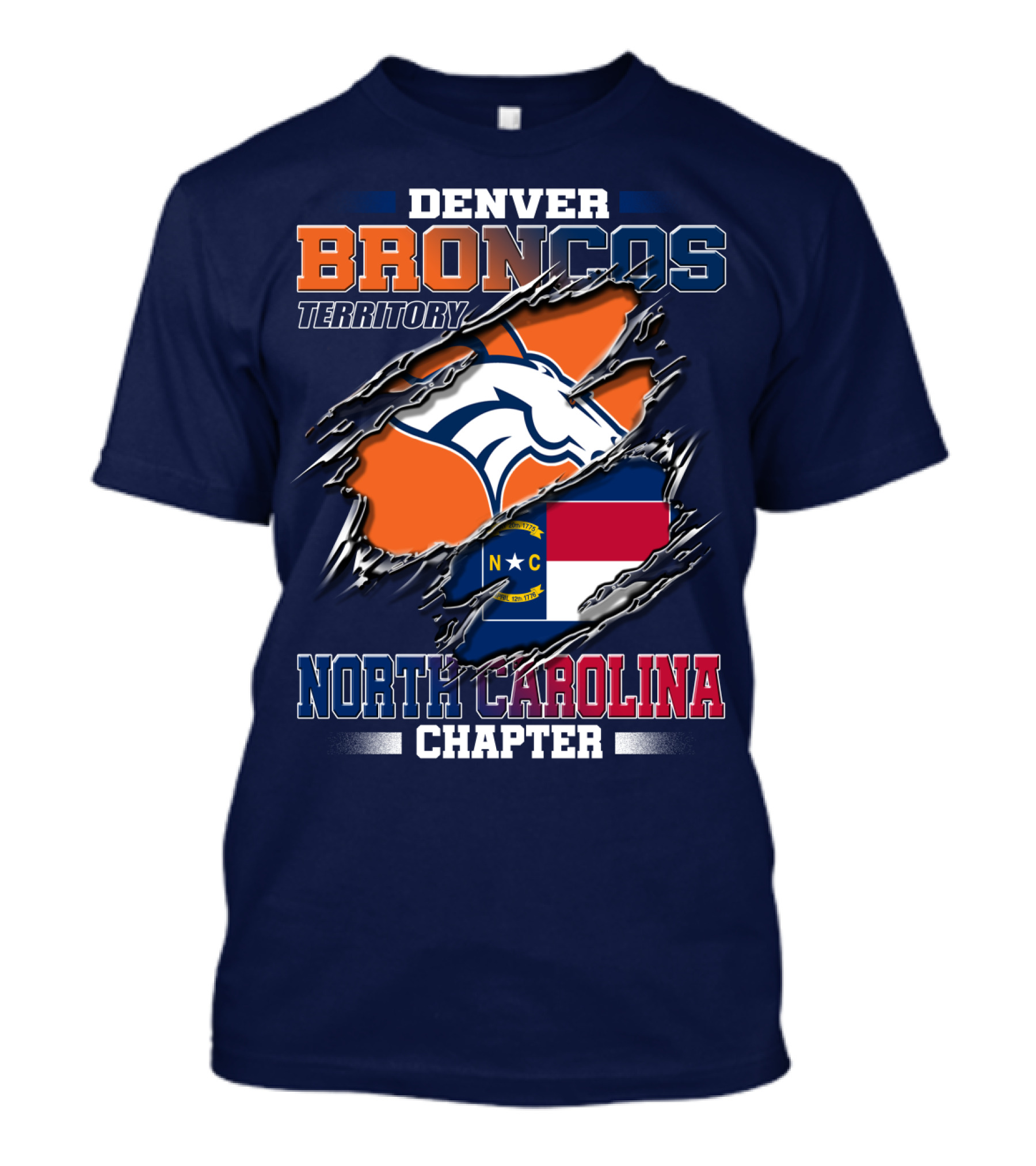 Denver Broncos Territory North Carolina Chapter T-Shirt