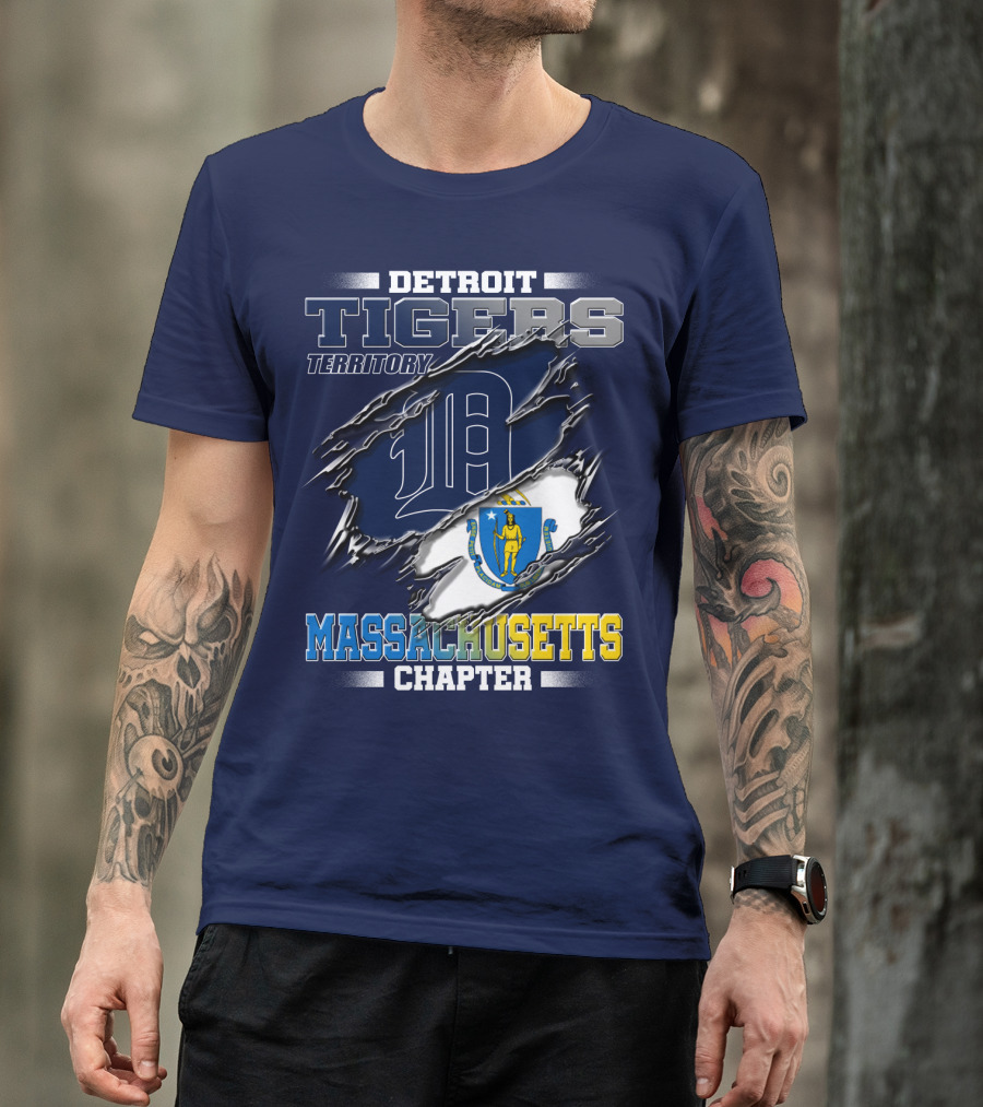 Detroit Tigers Territory Massachusetts Chapter T-Shirt
