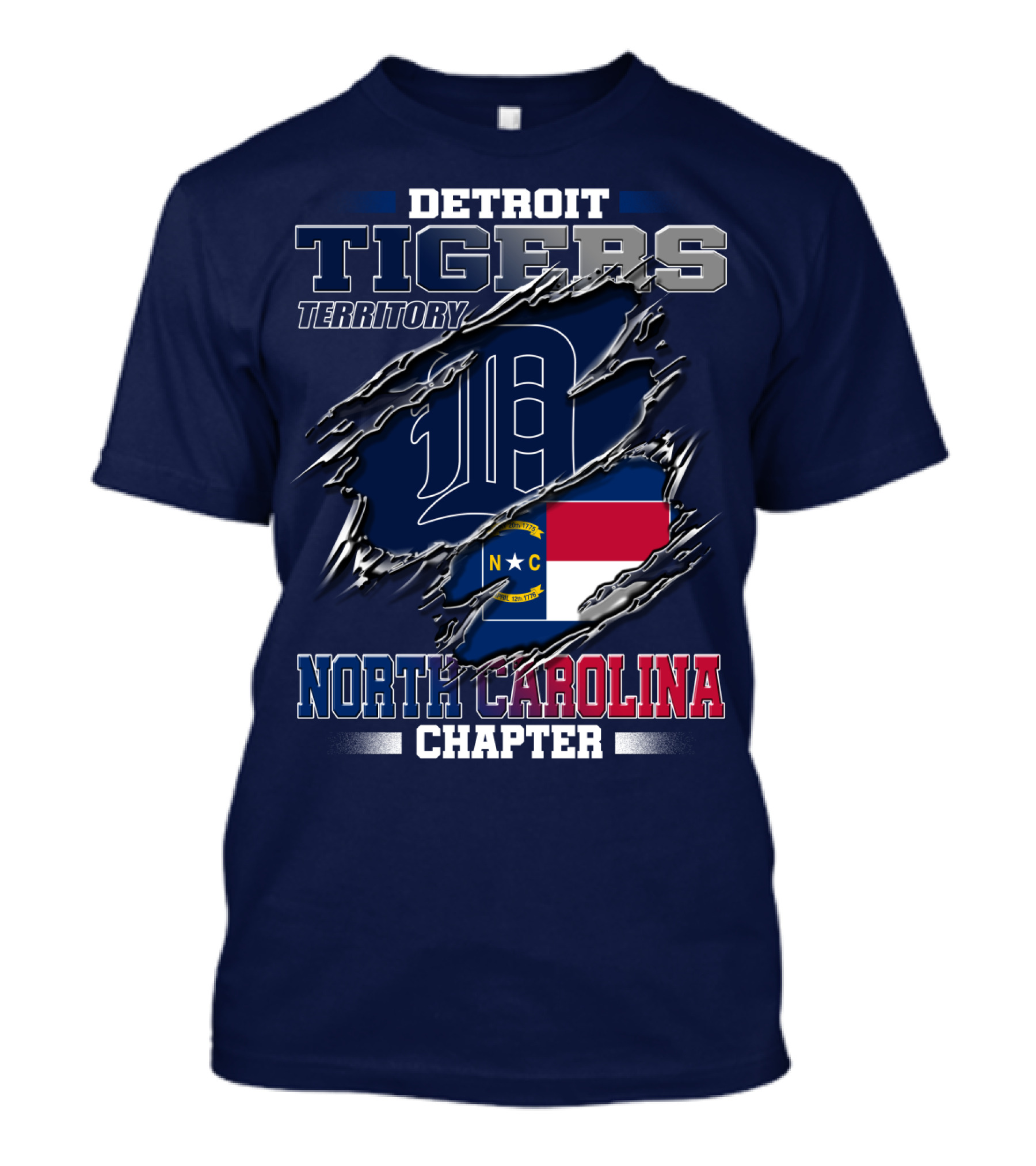 Detroit Tigers Territory North Carolina Chapter T-Shirt