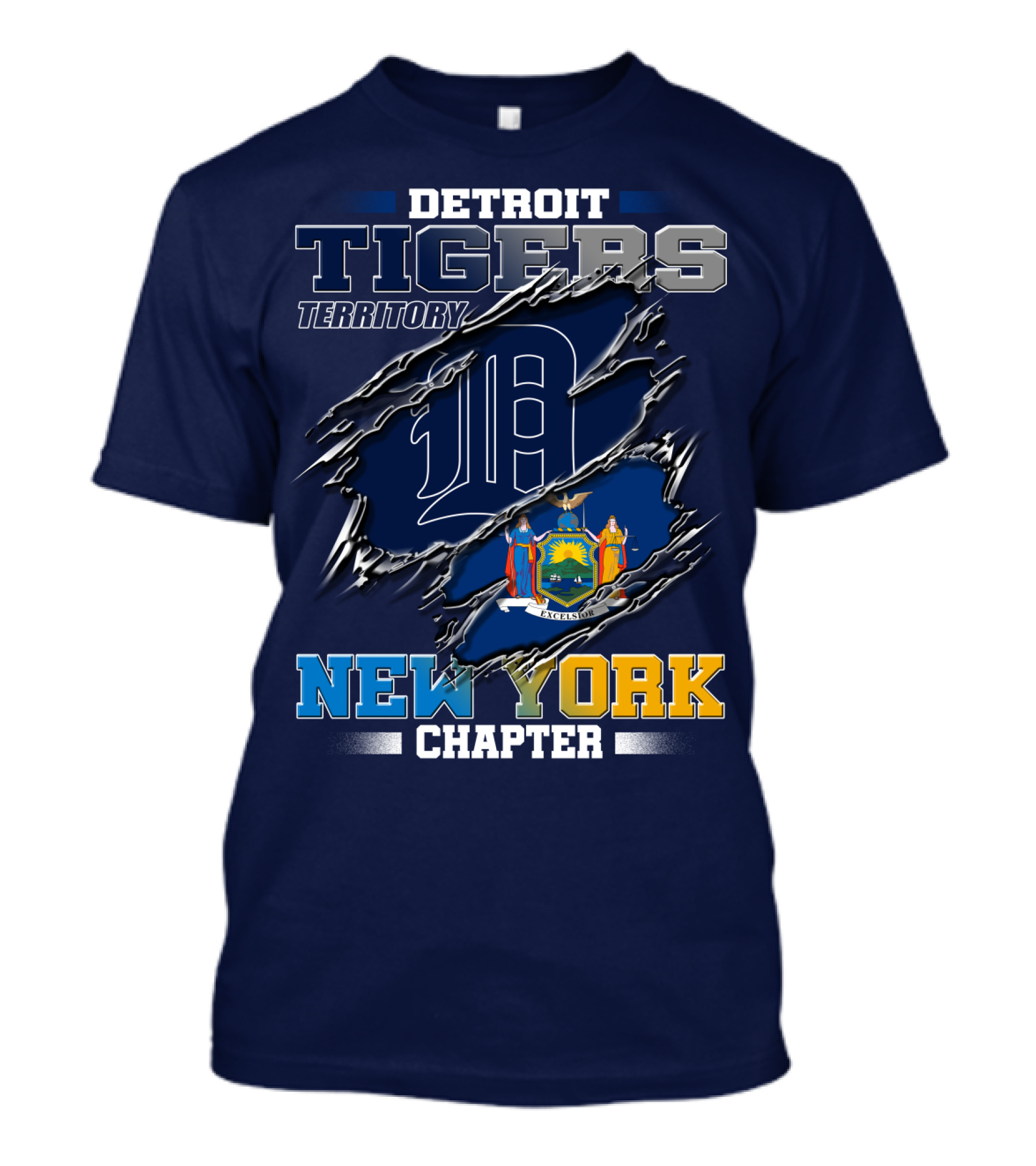 Detroit Tigers Territory New York Chapter T-Shirt