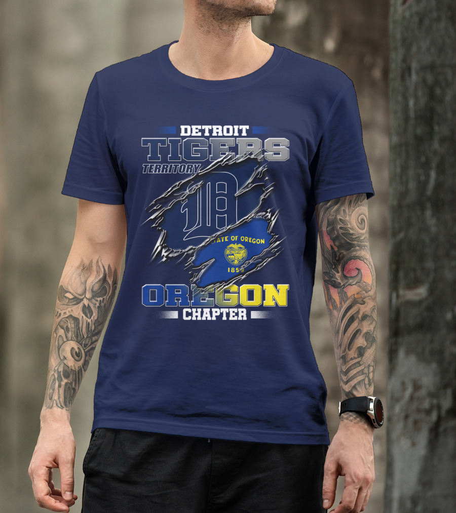 Detroit Tigers Territory Oregon Chapter State Of Oregon 1859 T-Shirt