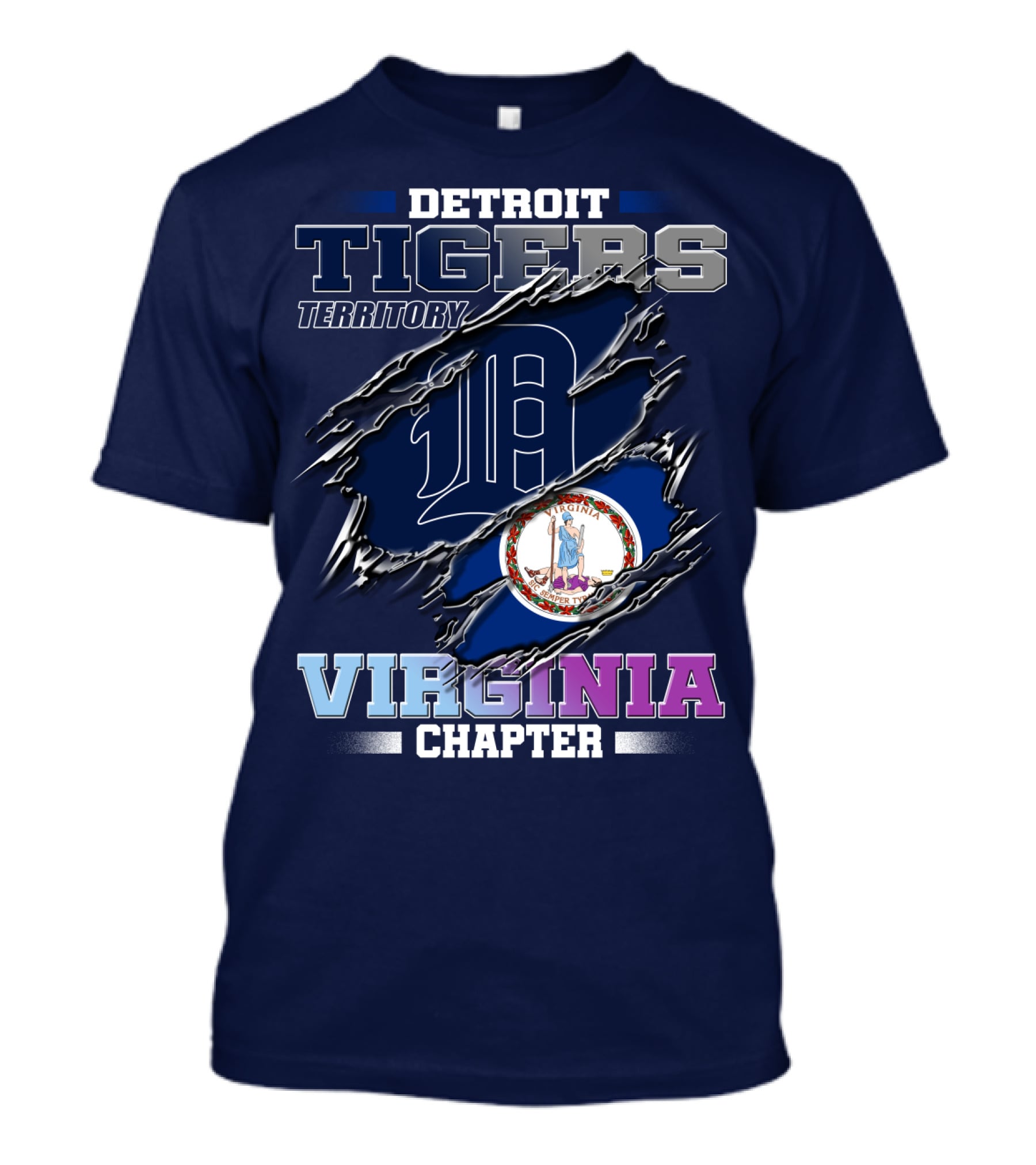 Detroit Tigers Territory Virginia Chapter T-Shirt