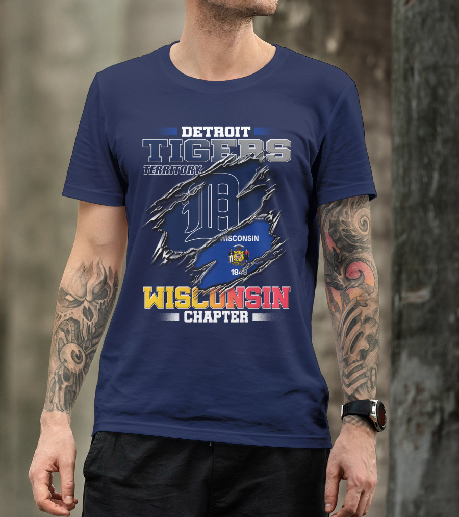 Detroit Tigers Territory Wisconsin Chapter 1848 T-Shirt