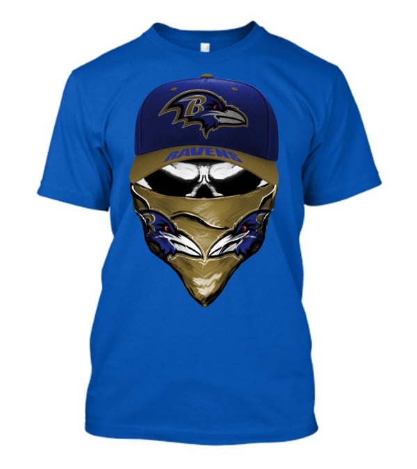 Baltimore Ravens Ravens Bandana And Logo Hat Combo T-Shirt