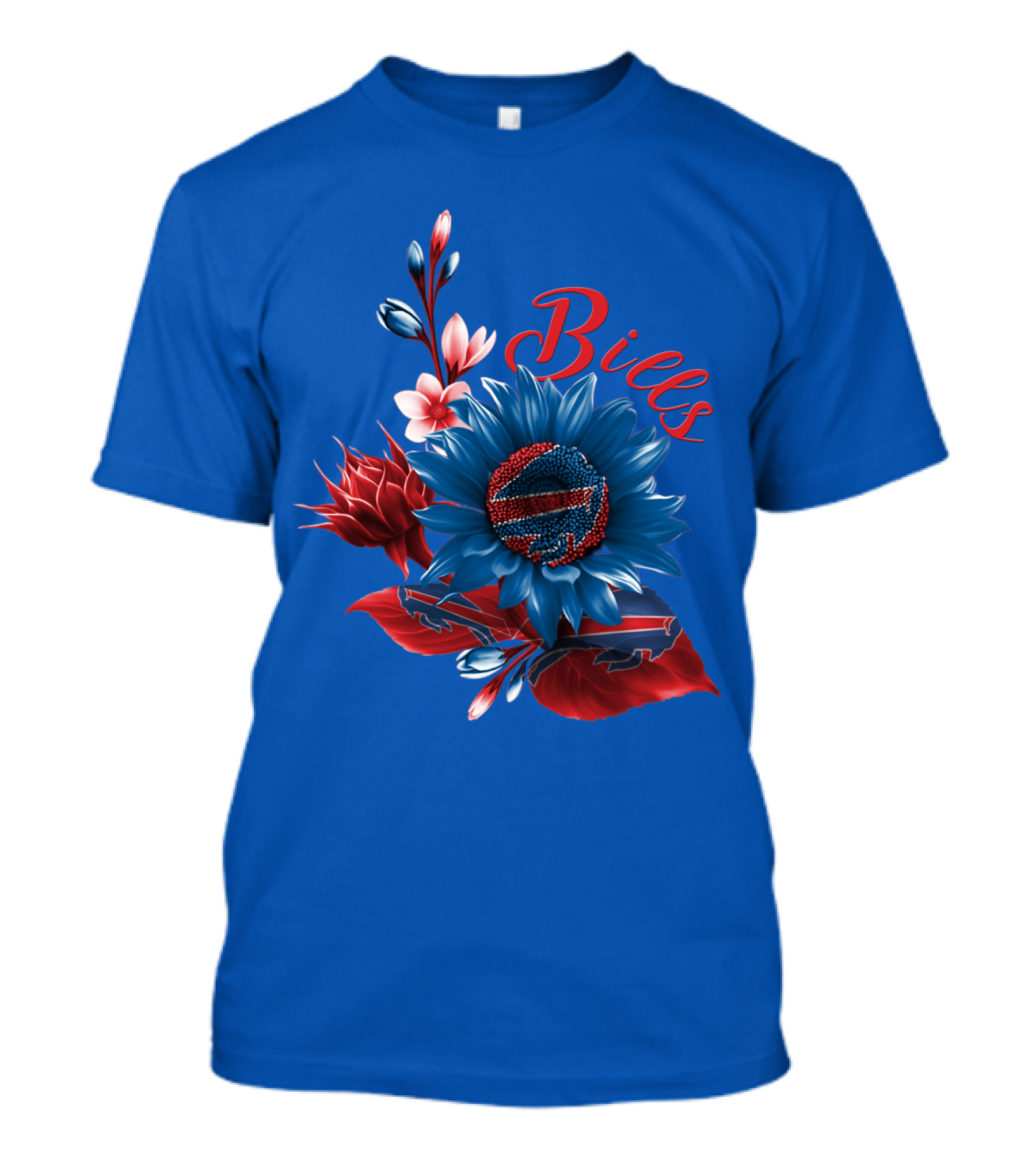 Buffalo Bills Floral Football T-Shirt