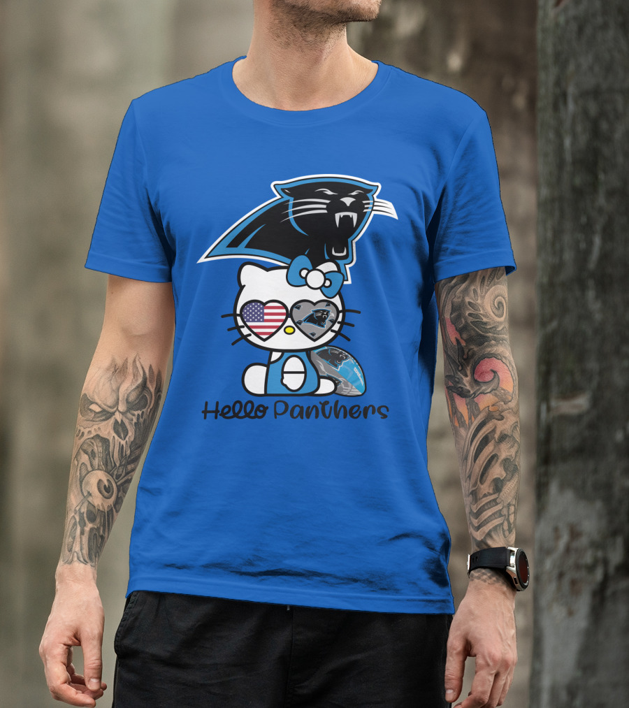 Hello Panthers Carolina Panthers Football T-Shirt