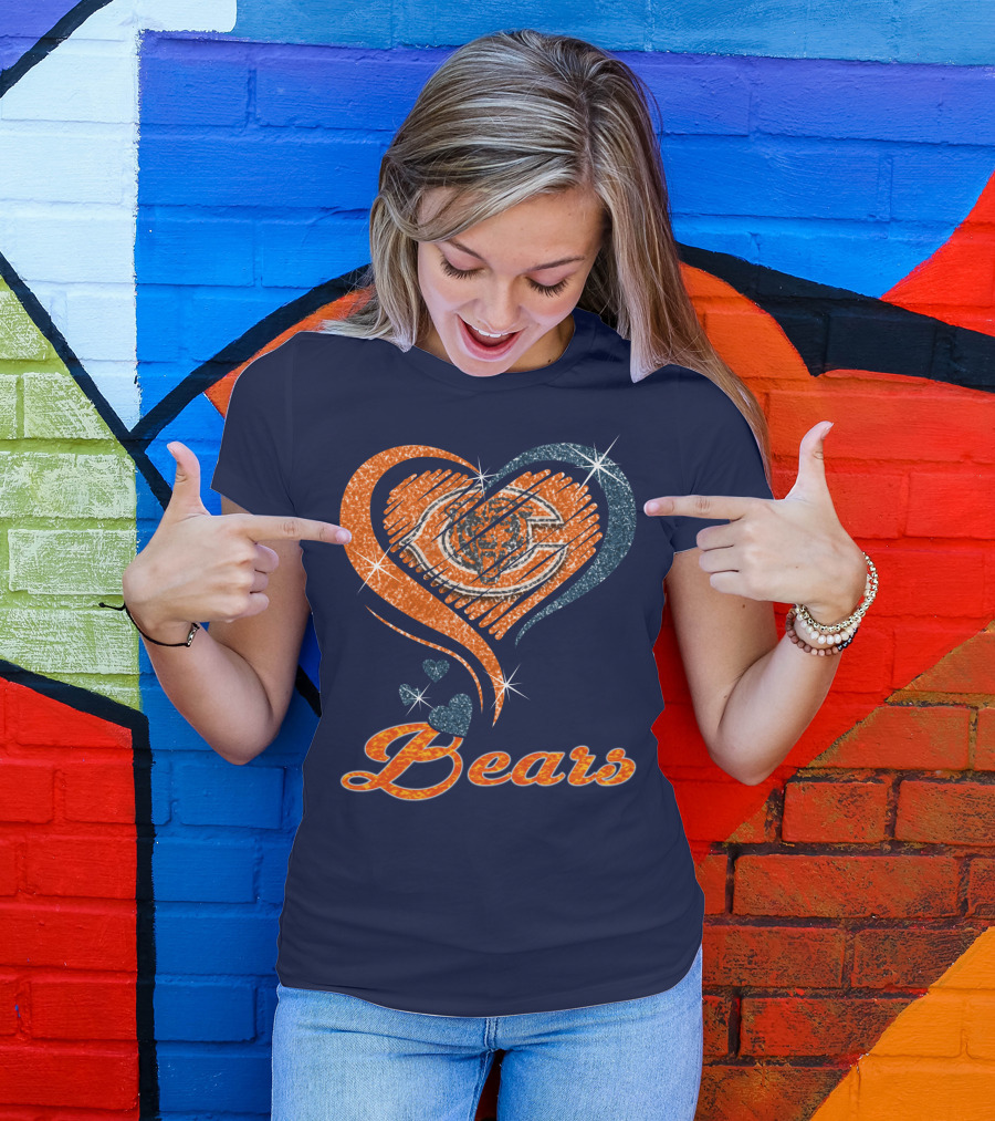 Bears Heart With Chicago Bears T-Shirt