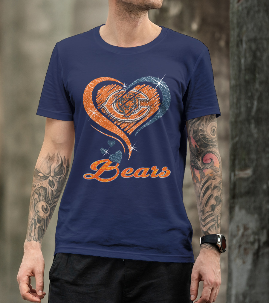 Bears Heart With Chicago Bears T-Shirt