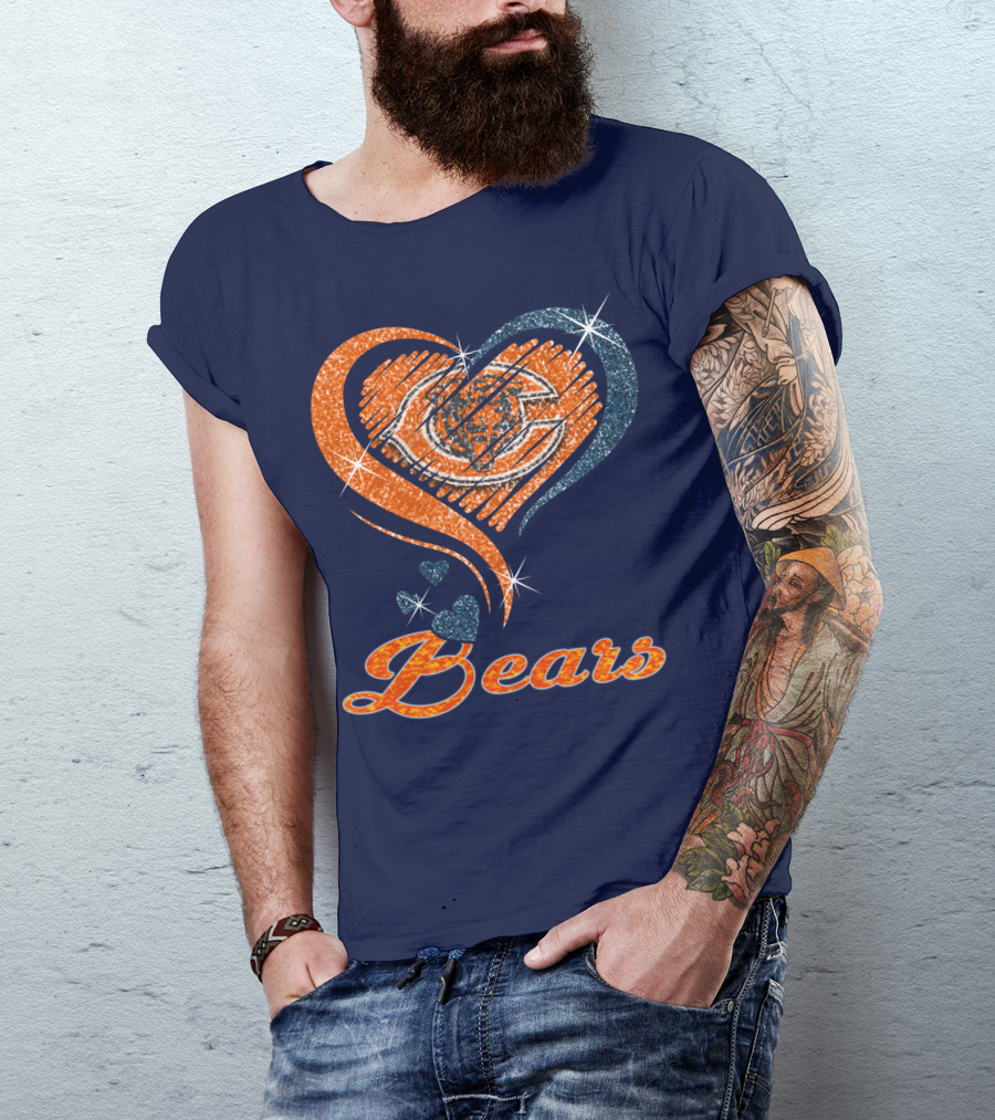Bears Heart With Chicago Bears T-Shirt