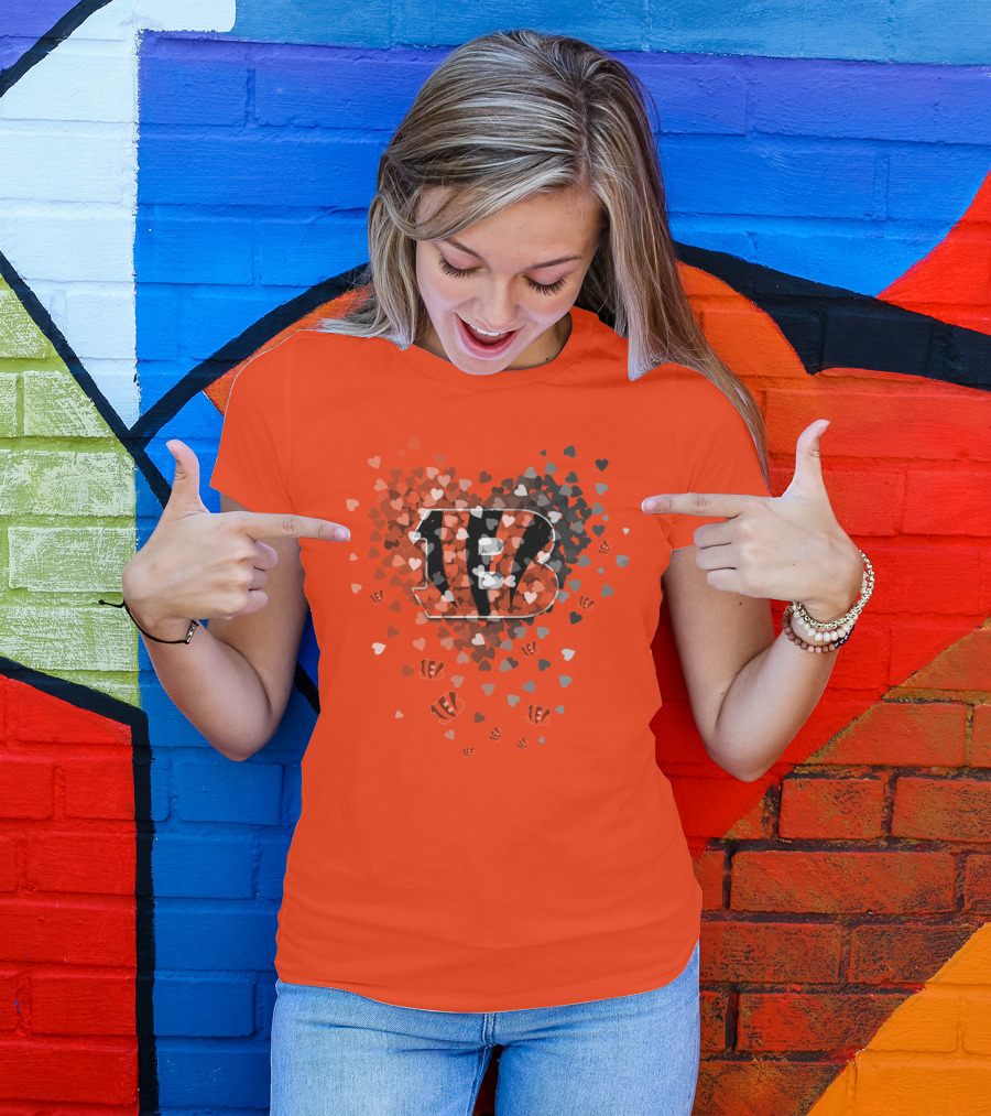 Cincinnati Bengals Heart T-Shirt