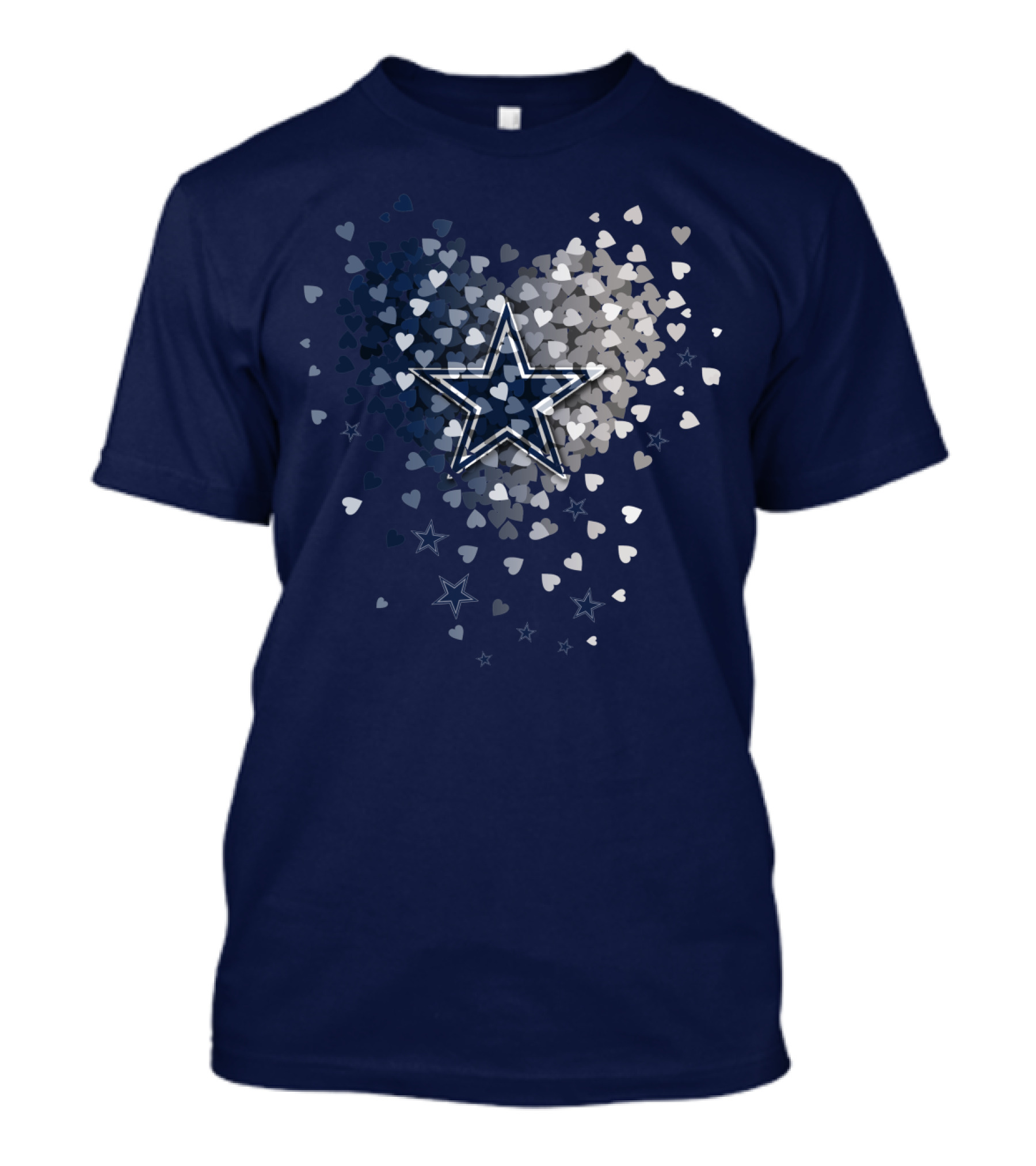 Dallas Cowboys Star Heart Cluster T-Shirt