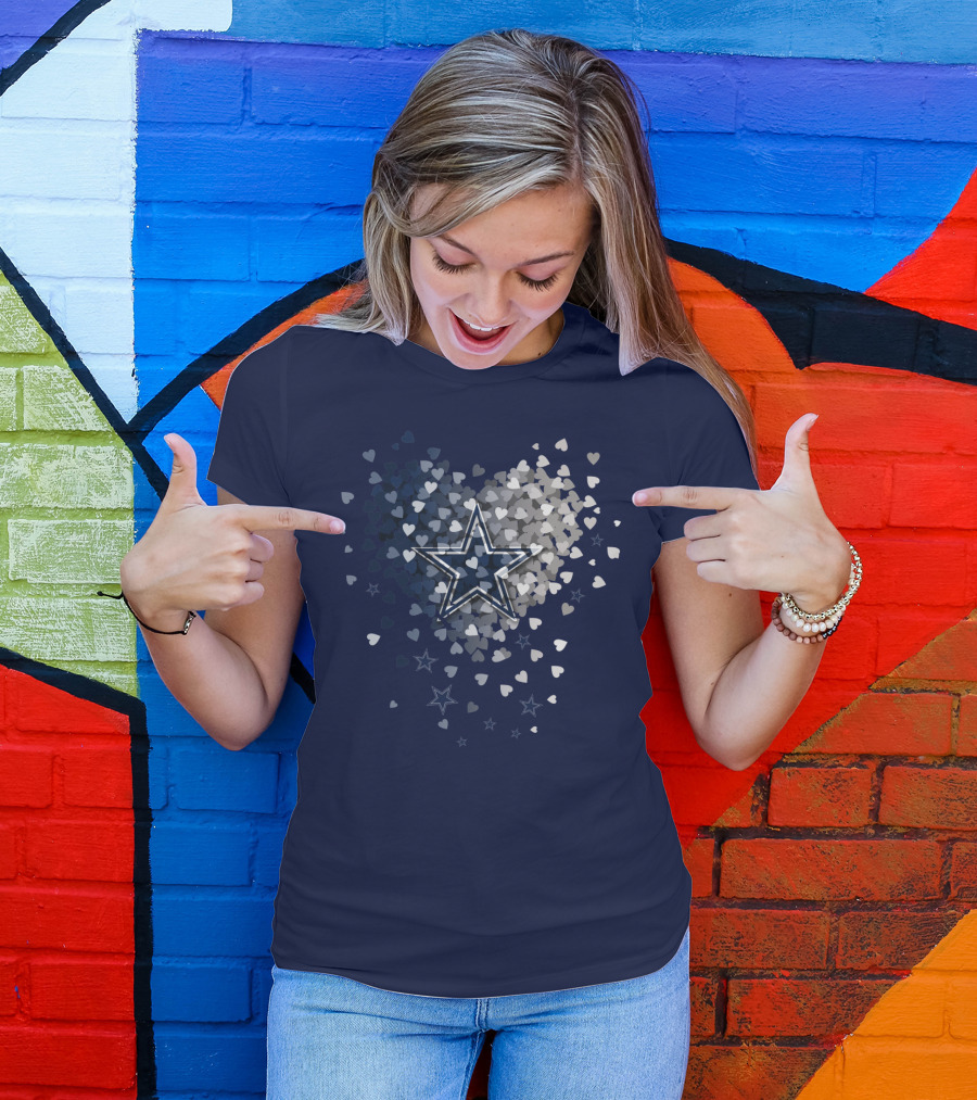 Dallas Cowboys Star Heart Cluster T-Shirt