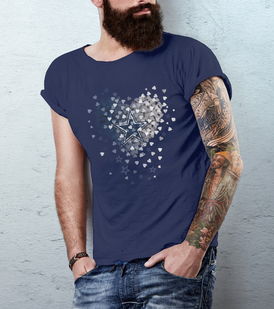 Dallas Cowboys Star Heart Cluster T-Shirt