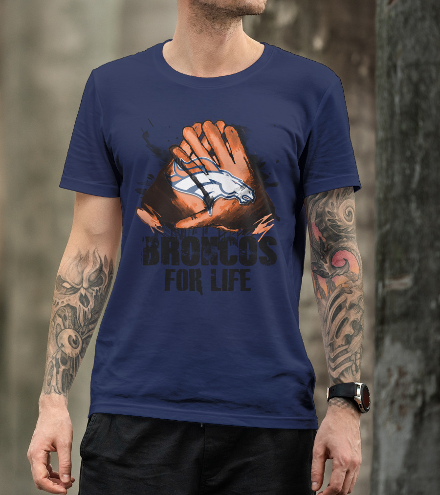 Broncos For Life Denver Broncos Glove T-Shirt