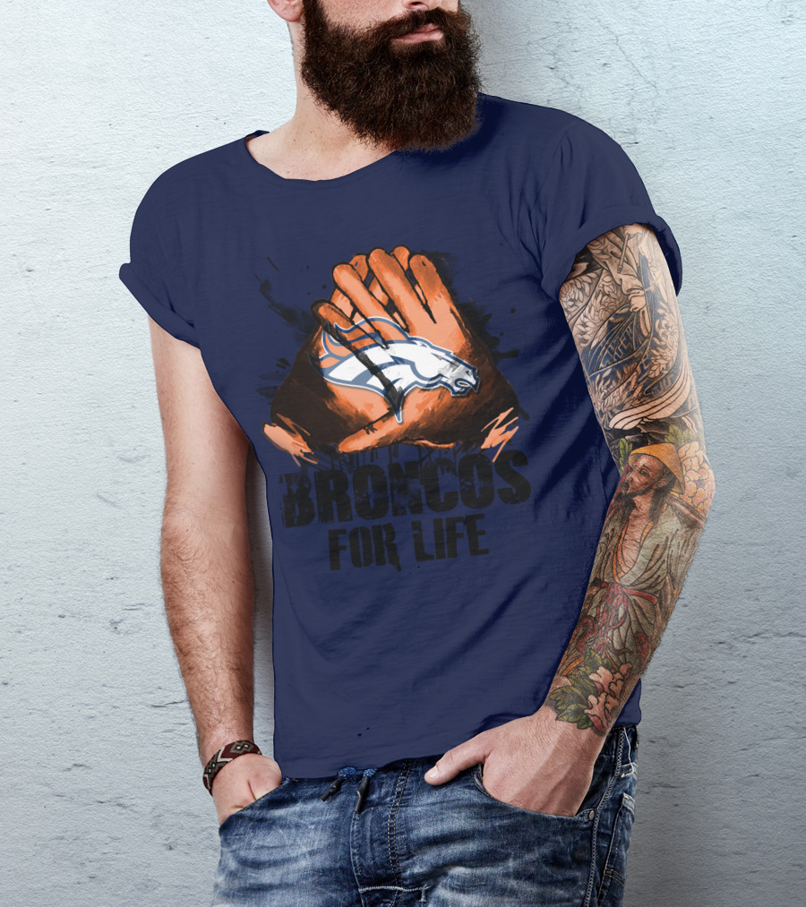 Broncos For Life Denver Broncos Glove T-Shirt