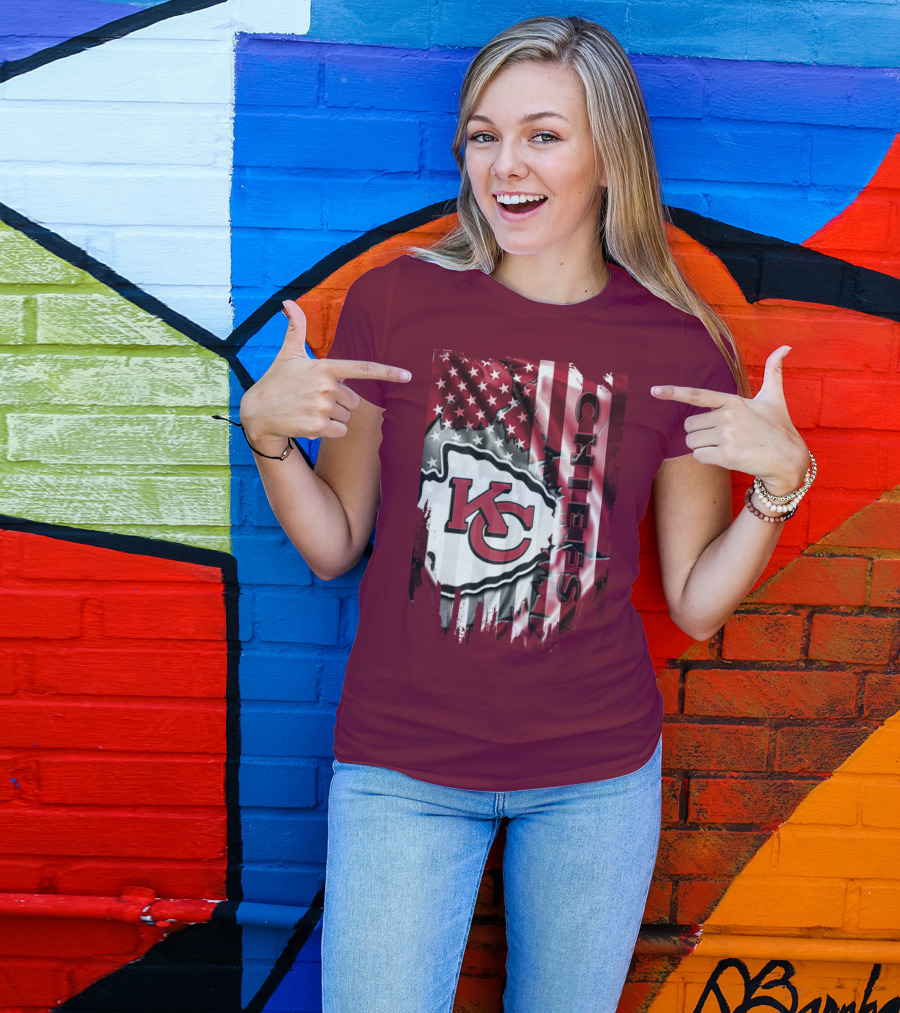 Kc Chiefs American Flag T-Shirt