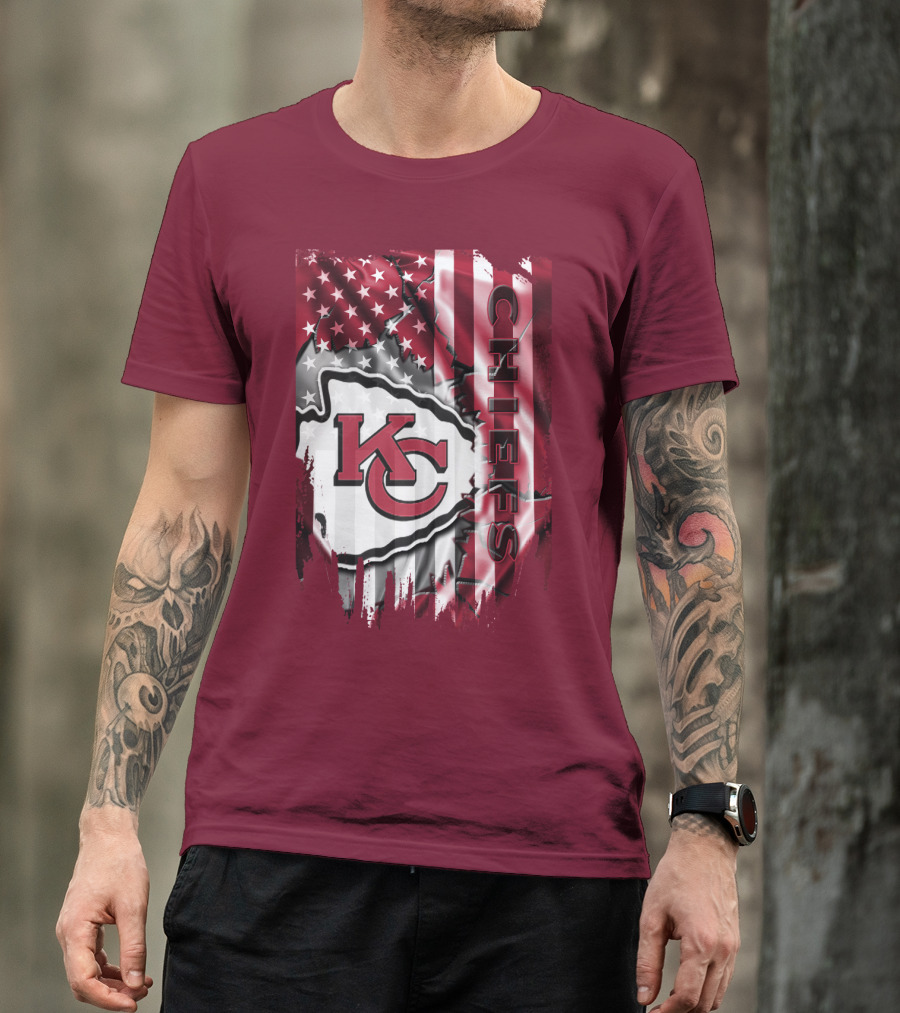 Kc Chiefs American Flag T-Shirt