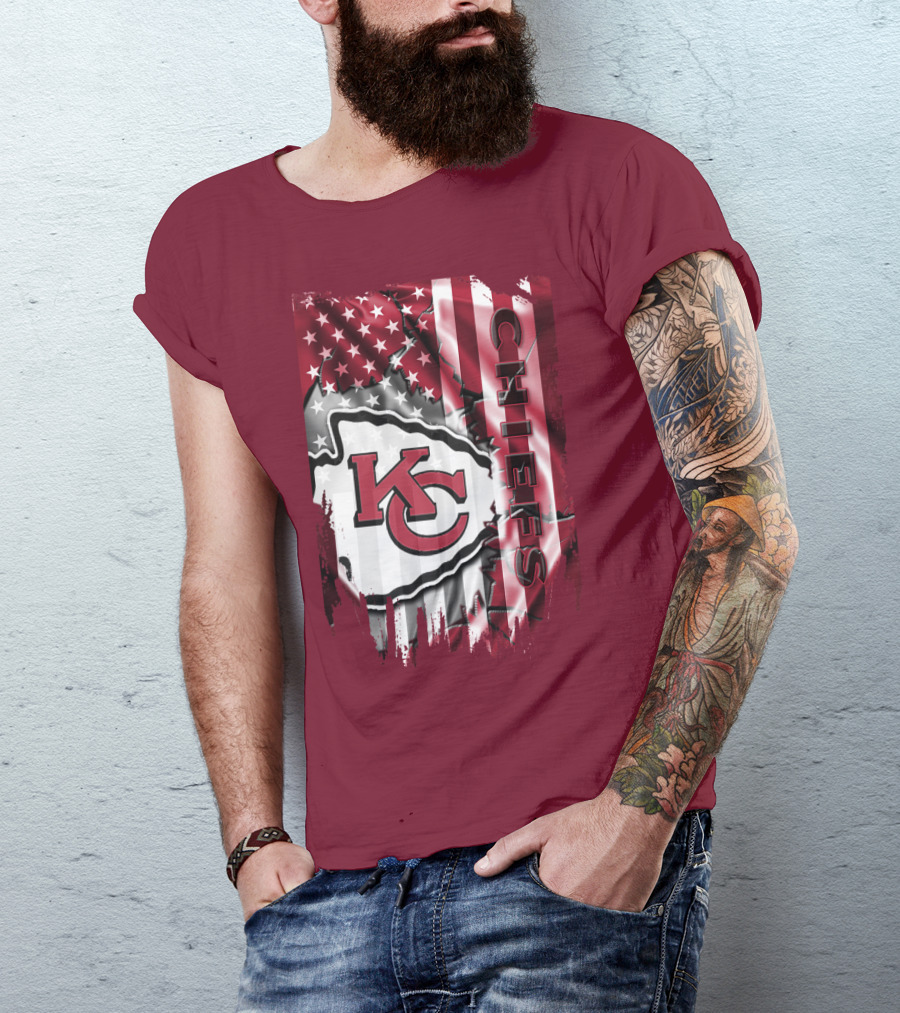 Kc Chiefs American Flag T-Shirt