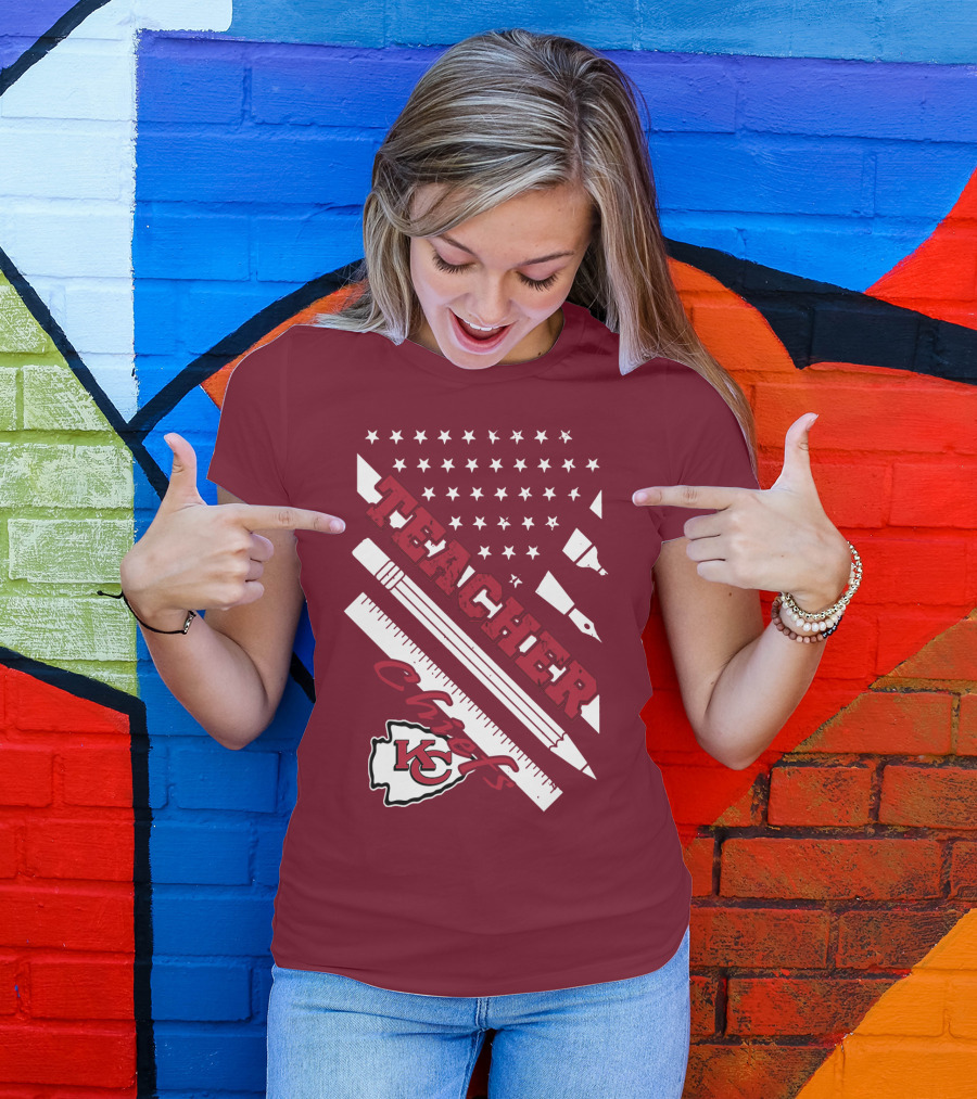 Kansas City Chiefs Teacher Stars And Stripes T-Shirt