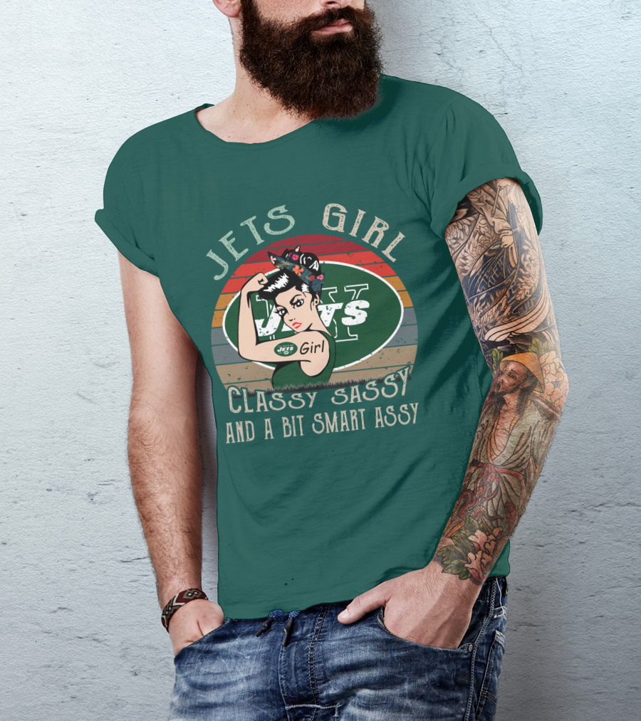 Jets Girl Classy Sassy And A Bit Smart Assy T-Shirt