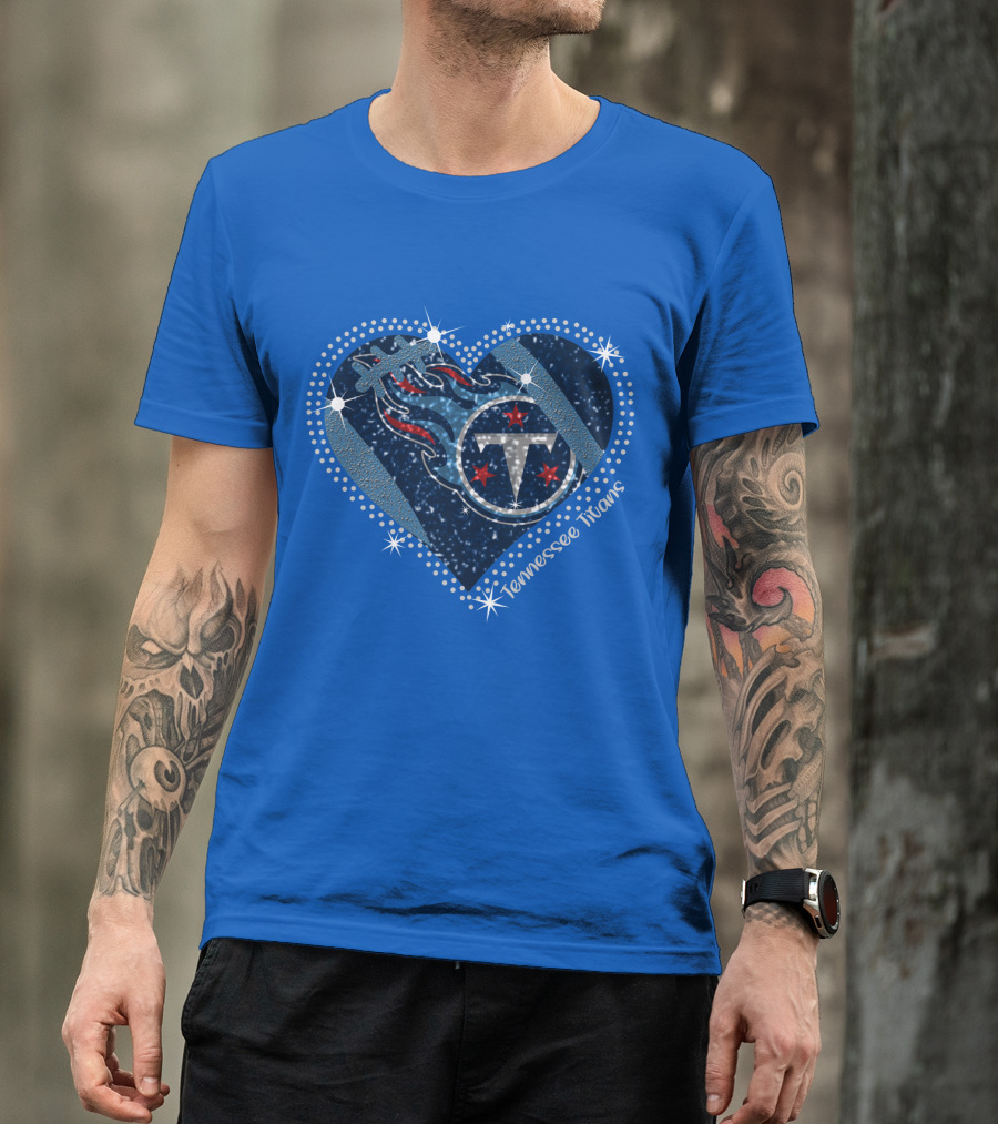 Tennessee Titans Sparkling Heart T-Shirt