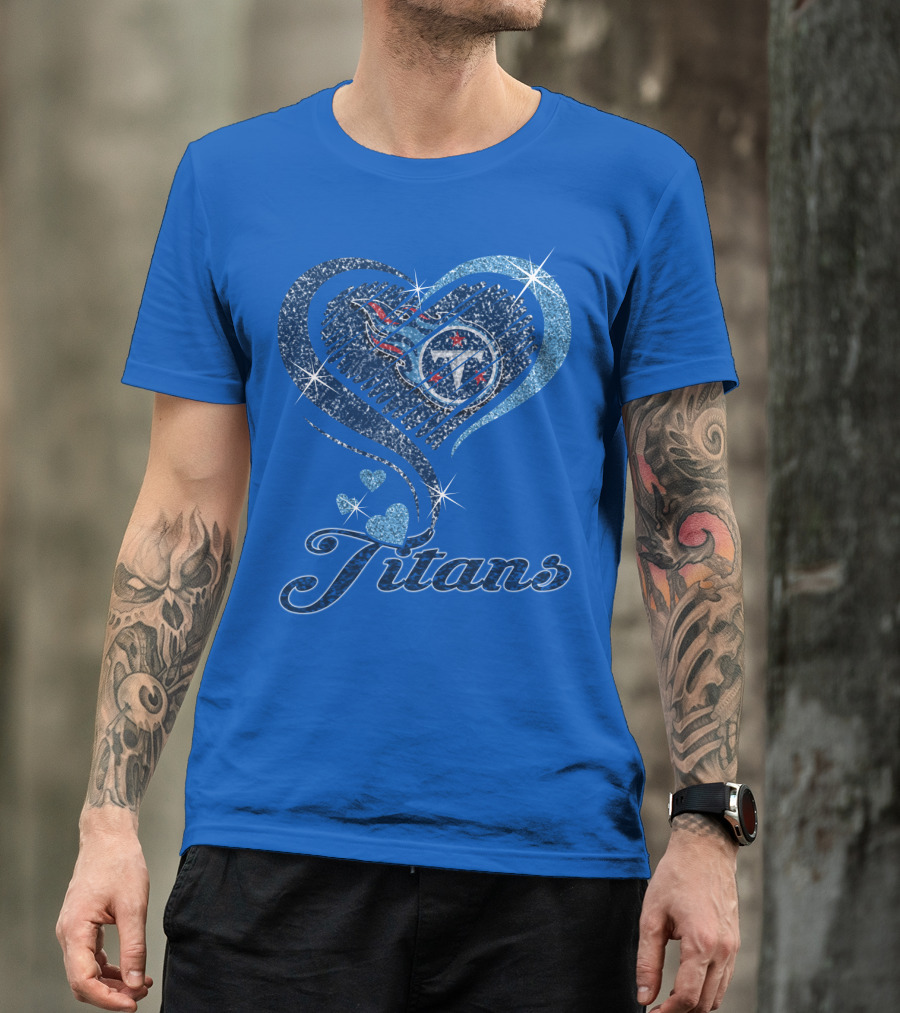 Tennessee Titans Heart Logo And Titans T-Shirt