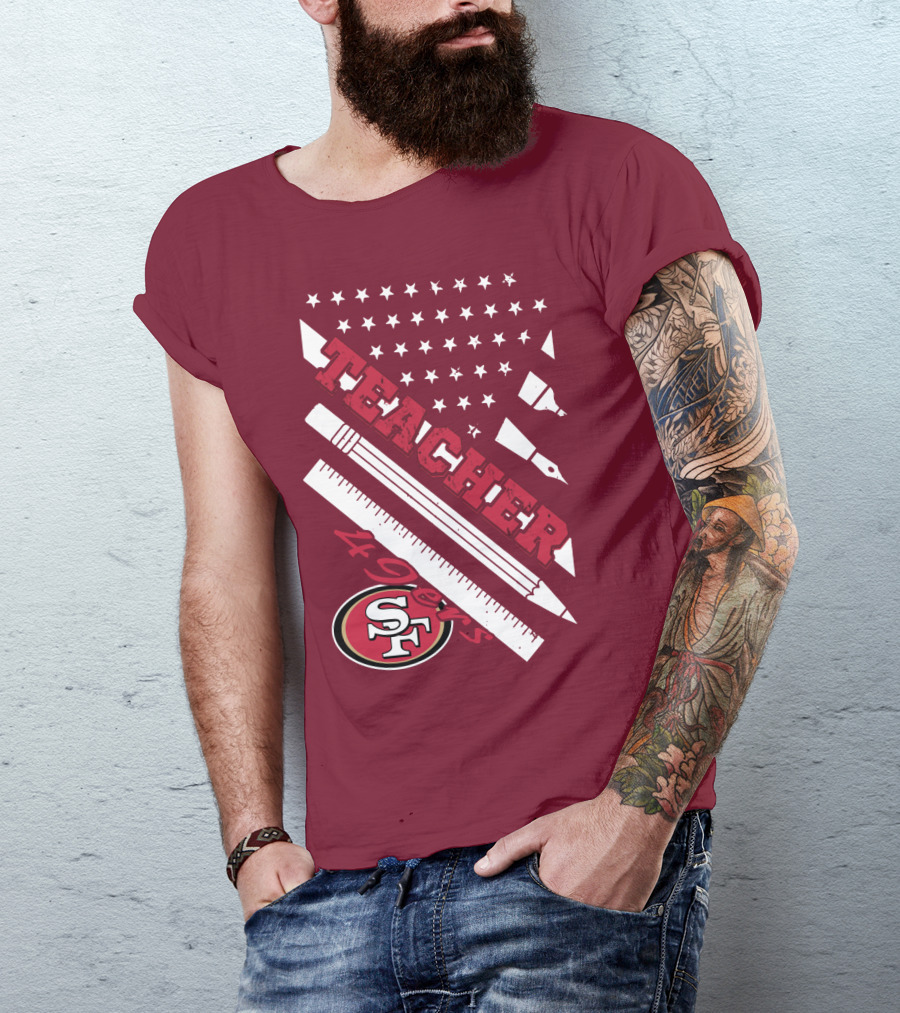 San Francisco 49ers Teacher Stars And Tools T-Shirt