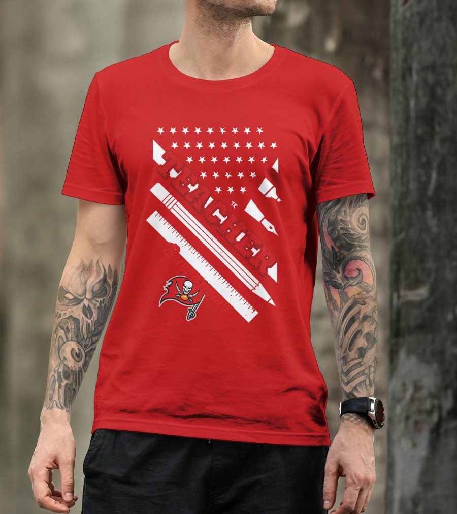 Teacher Tampa Bay Buccaneers Flag T-Shirt