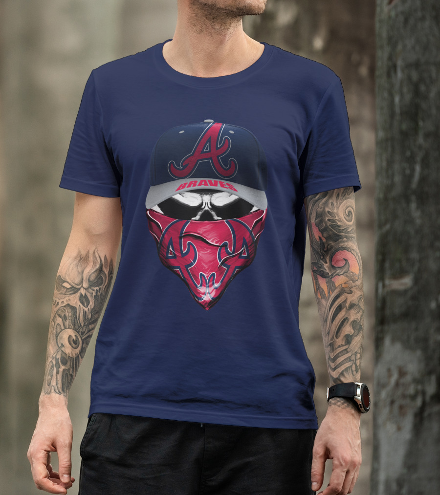 Atlanta Braves A Cap And Bandana Logo Style T-Shirt