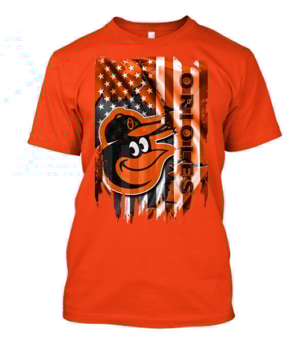 Baltimore Orioles American Flag Bird T-Shirt