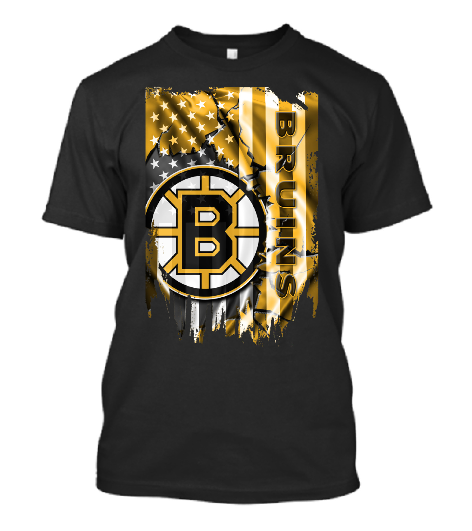 Boston Bruins American Flag Logo Stars And Stripes T-Shirt