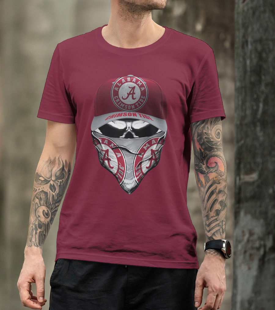Alabama Crimson Tide A Logo Bandana Mask T-Shirt