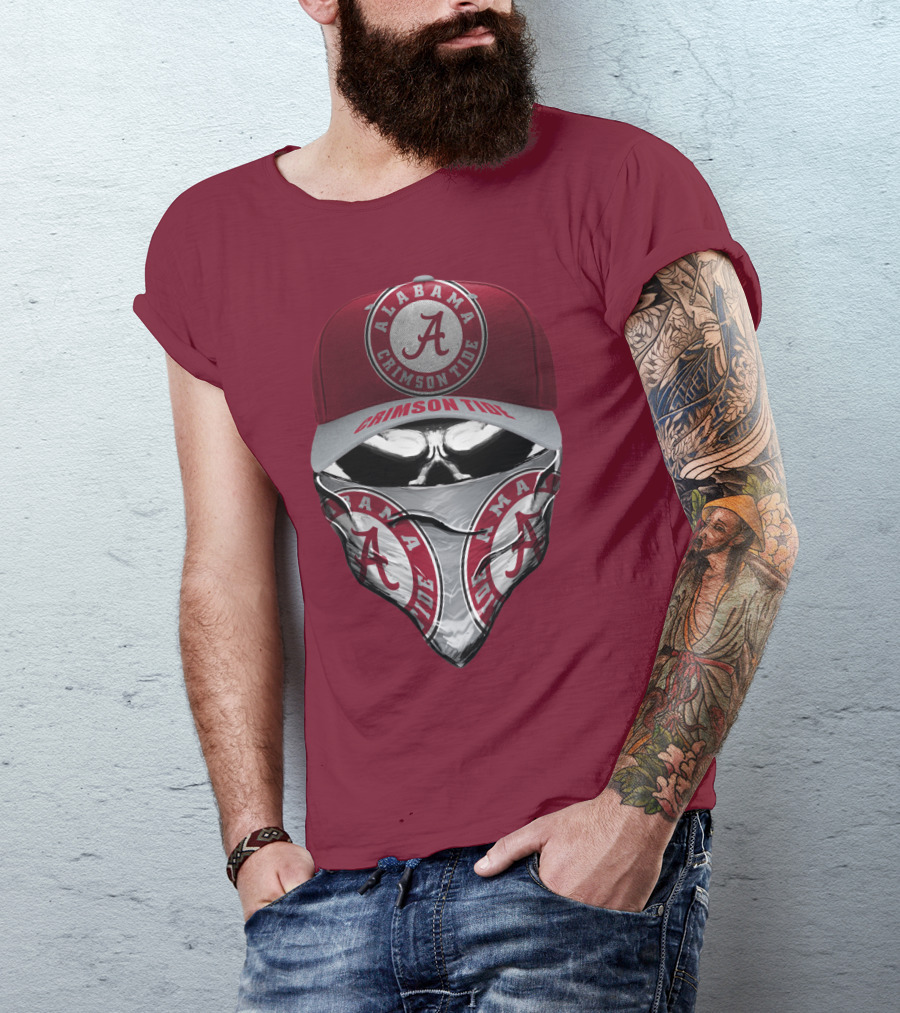 Alabama Crimson Tide A Logo Bandana Mask T-Shirt