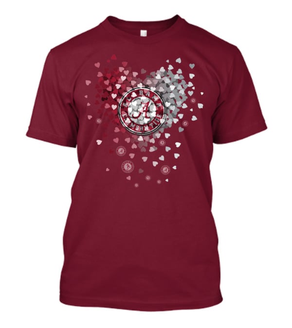 Alabama Crimson Tide Heart Logo Hope Filled Heiritage T-Shirt
