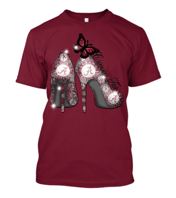 Crimson Tide Heels With Butterfly T-Shirt