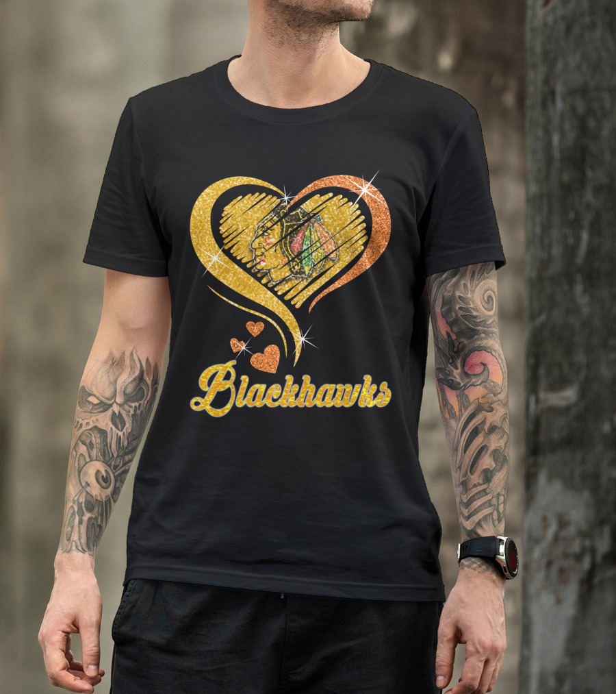 Blackhawks Heart T-Shirt