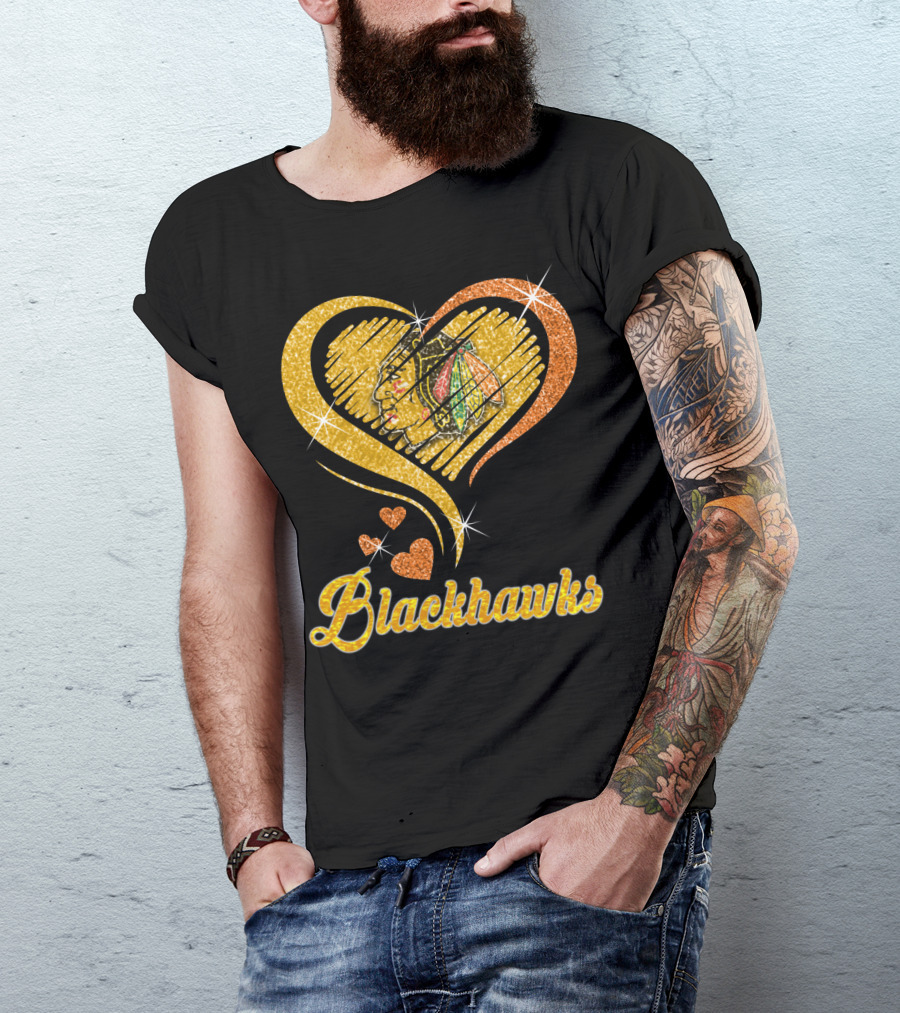 Blackhawks Heart T-Shirt