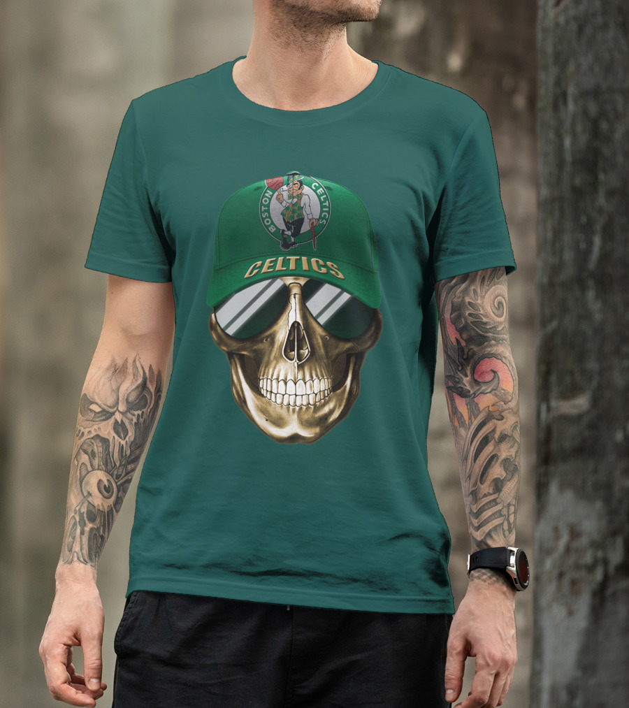 Boston Celtics Skull Cap T-Shirt