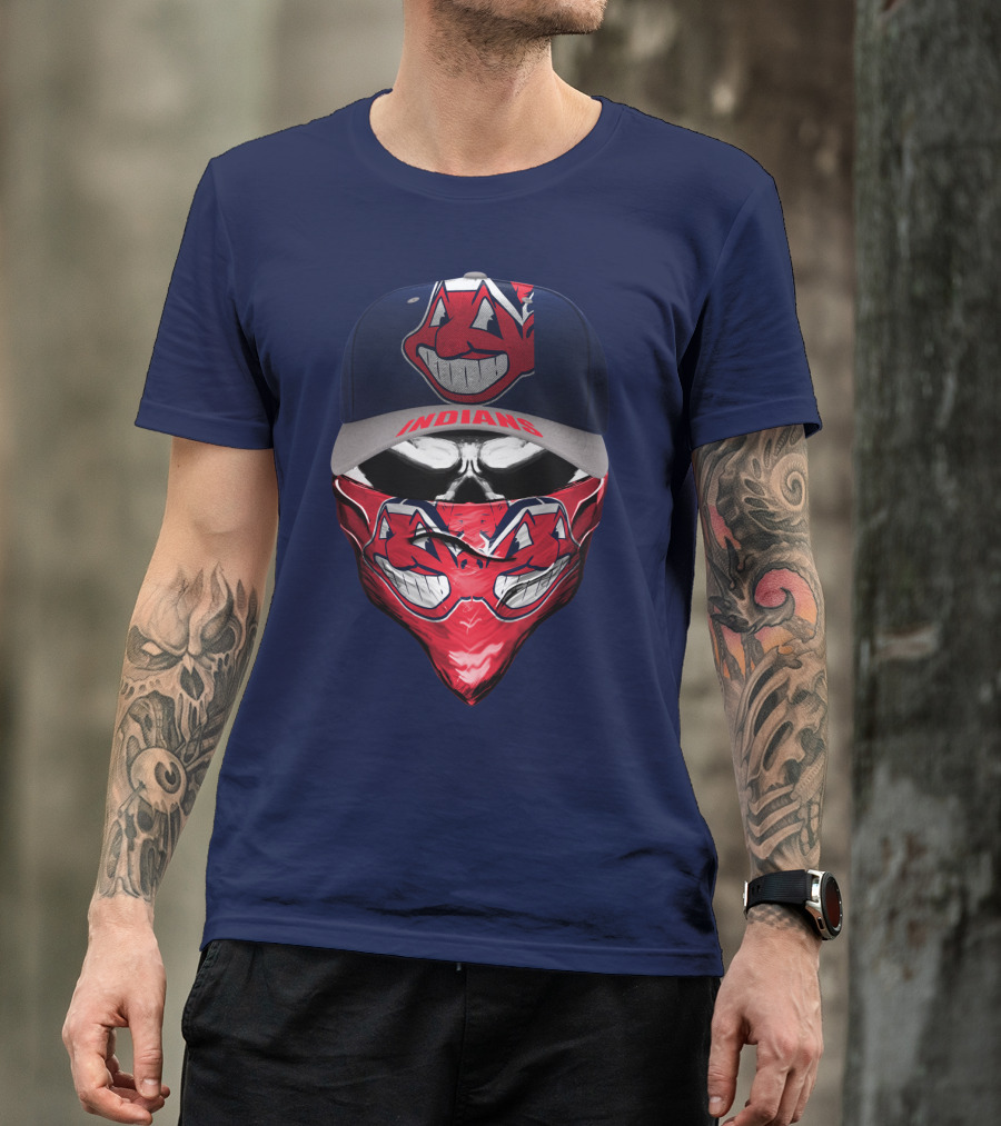 Cleveland Indians Logo Cap And Bandana T-Shirt