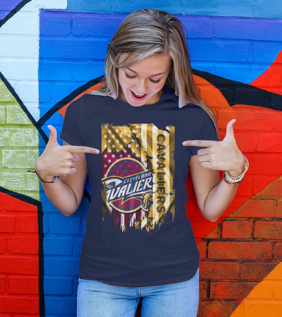 Cleveland Cavaliers Stars And Stripes Basketball T-Shirt