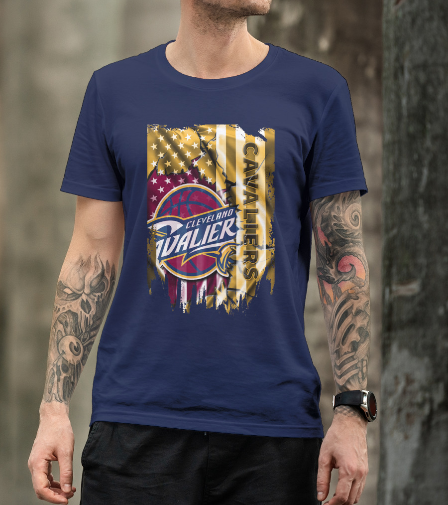 Cleveland Cavaliers Stars And Stripes Basketball T-Shirt