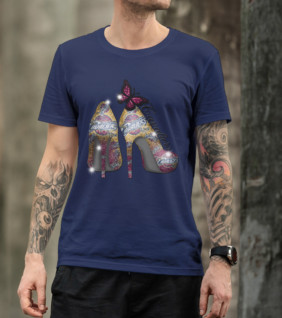 Cleveland Cavaliers Heels With Butterfly T-Shirt