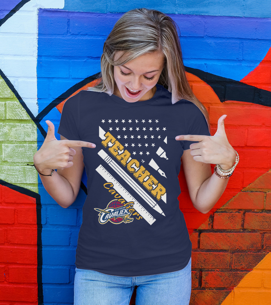 Cleveland Cavaliers Teacher Ruler Pen Stars T-Shirt