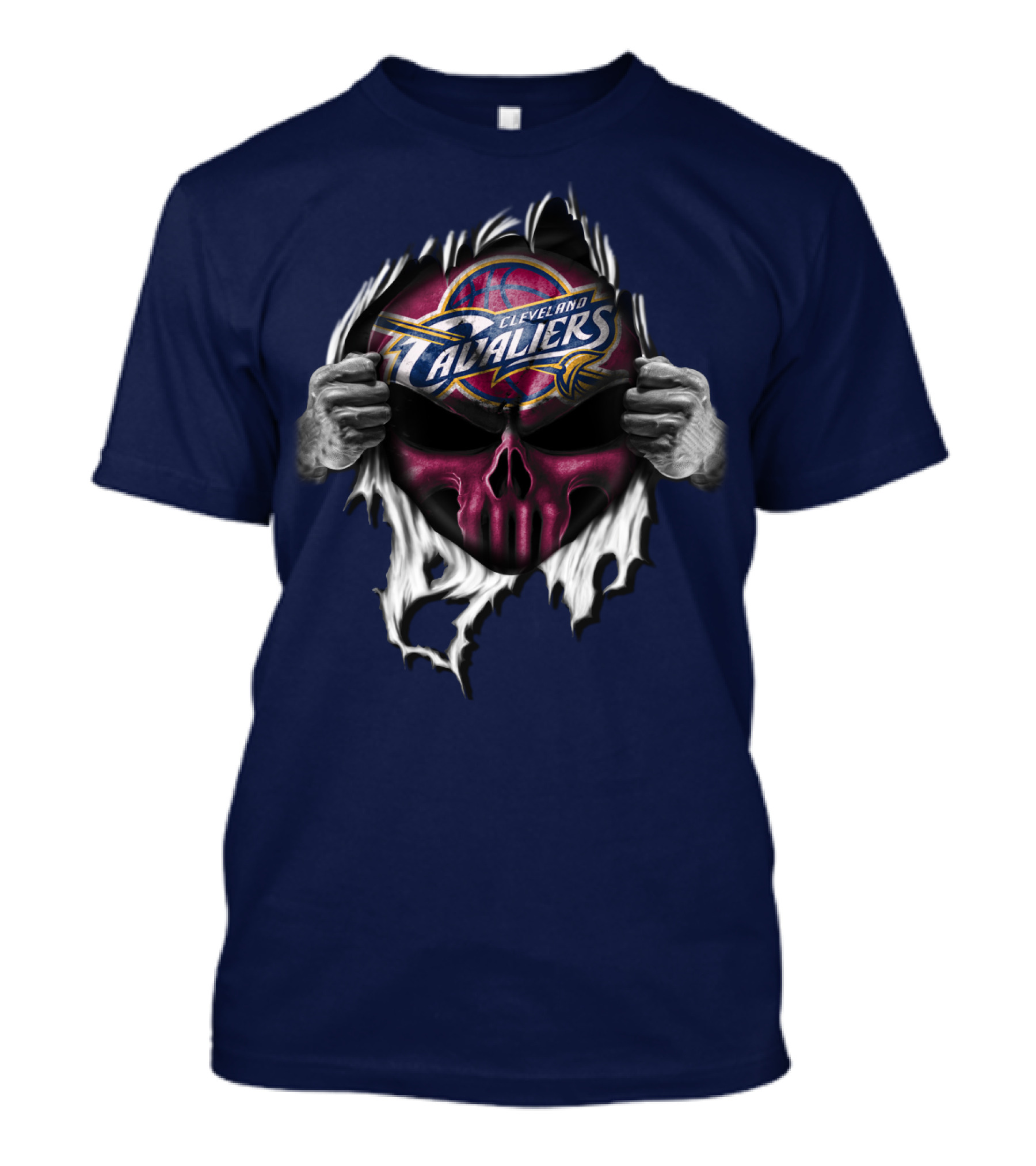 Cleveland Cavaliers Skull Logo Tear T-Shirt