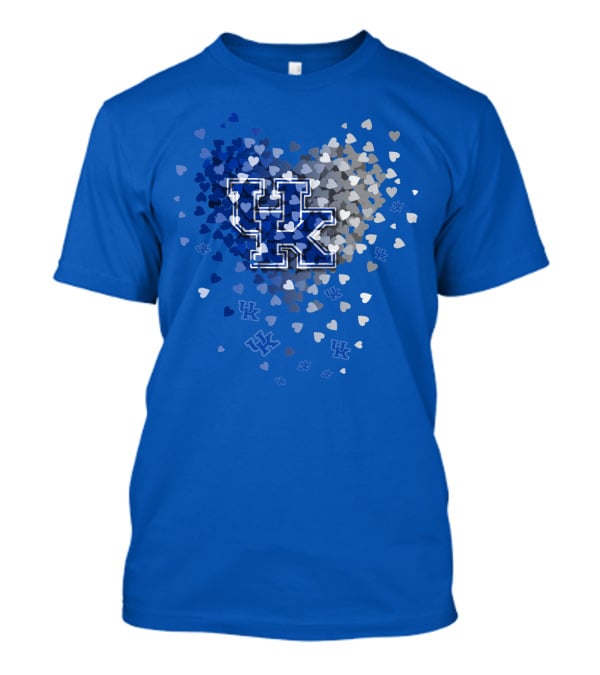 Kentucky Wildcats Uk Hearts Blue T-Shirt