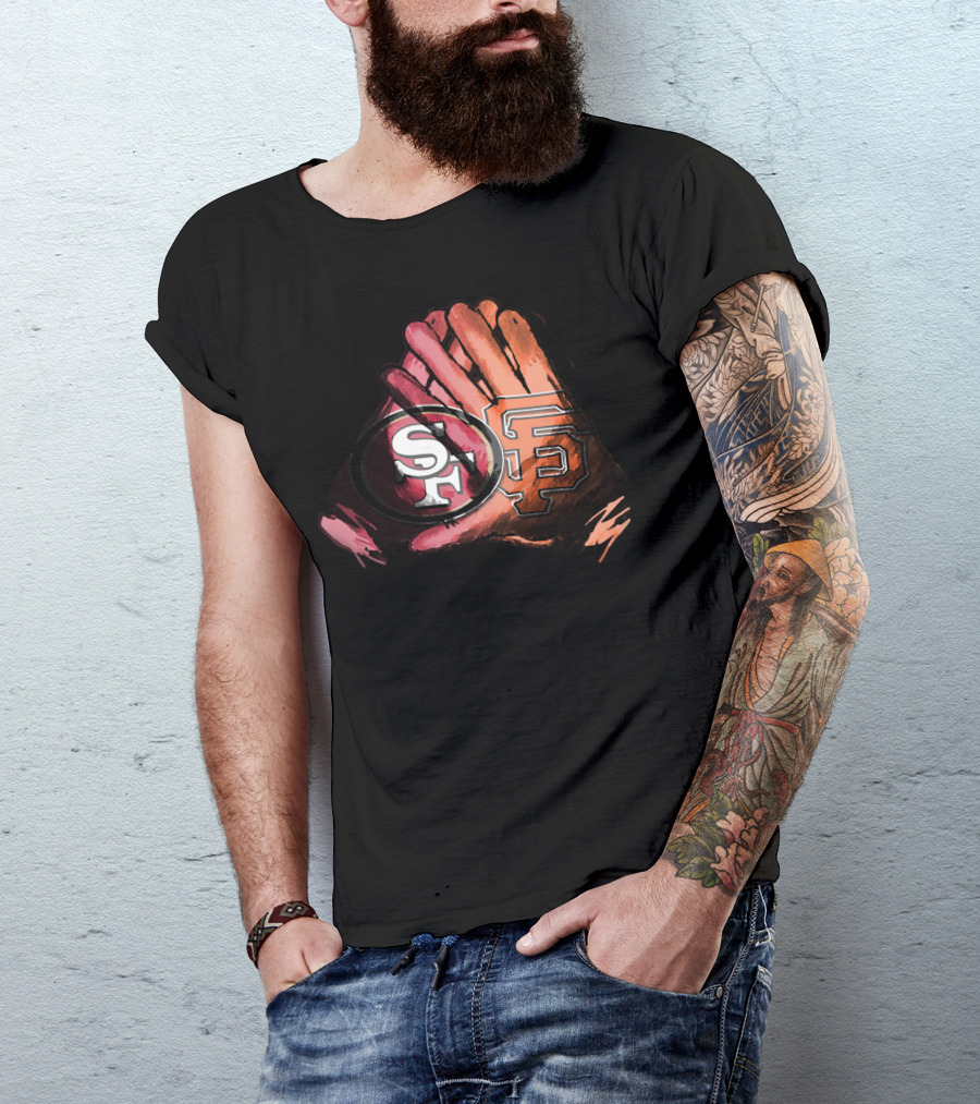 49ers And Giants For Life Football Baseball Fol T-Shirt