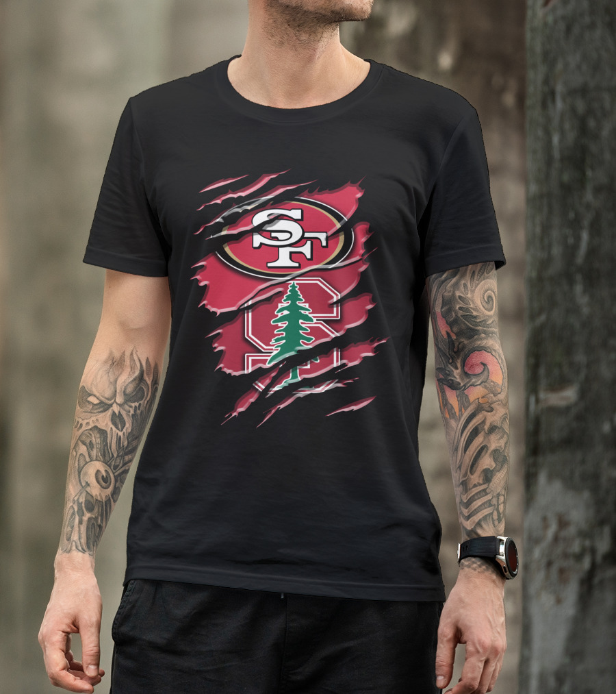 San Francisco 49ers Stanford Cardinal Claw Rah T-Shirt