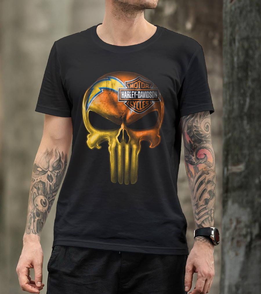 Harley Davidson Punisher Skull Chargers T-Shirt